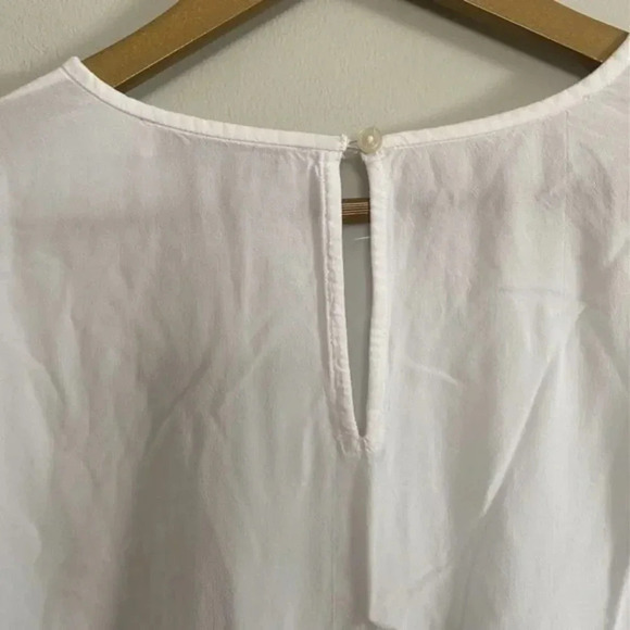 Ann Taylor LOFT Boho White Bell Sleeve Top - Picture 8 of 8